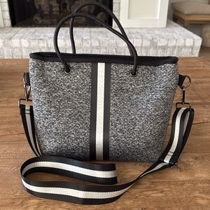 Haute Shore Striped Tote Crossbody Bag EUC